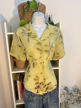 Camisa Vintage Estampada Manga Corta XL