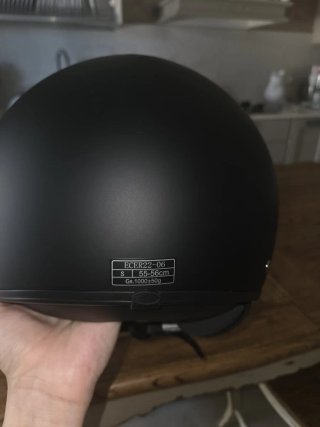 Casco jet nero opaco con visiera