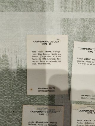 15 cromos Athletic de Bilbao Fher 1972-73