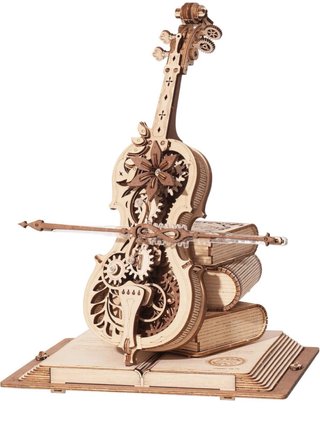 Puzzle 3D Violín Mecánico Madera y a color