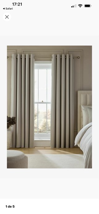 Cortinas beige de tela