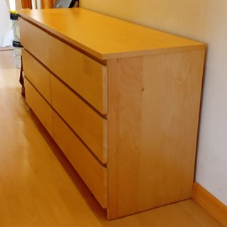 Cómoda 6 cajones Malm Ikea beige
