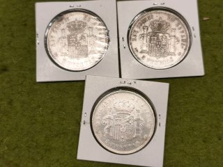 Monedas 5 Pesetas Plata Alfonso XII y XIII