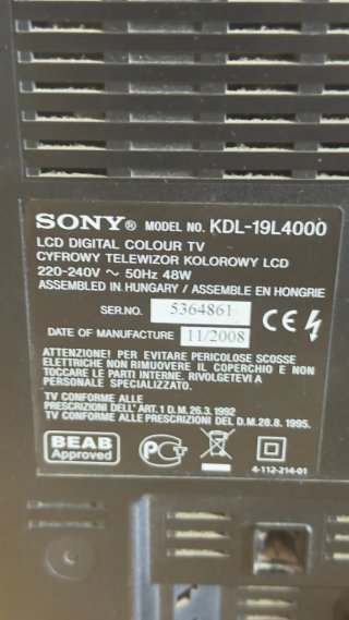 Televisor Sony Bravía 19