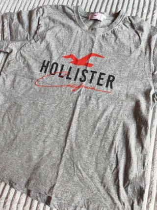 Camiseta Hollister Gris Logo Ave California