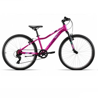 Bicicleta 26" ACERO C/SUSP "SHIMANO" 1x7 rosa