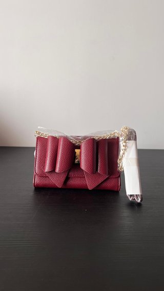 Bolso Bandolera Burdeos con Lazo