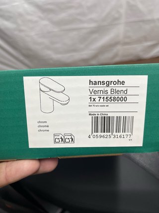 Grifo lavabo Hansgrohe Vernis Blend cromado NUEVO