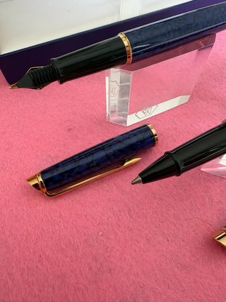 Waterman Hemosphere, pluma y bolígrafo marmolado