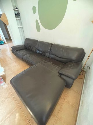 Sofa de piel, chaise launge