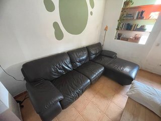 Sofa de piel, chaise launge