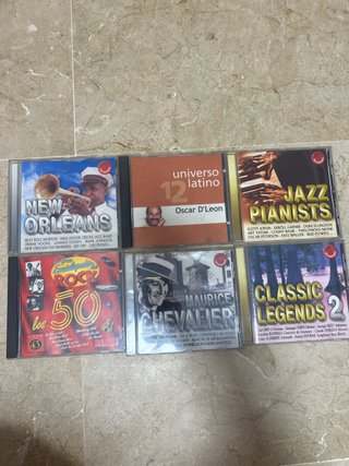 Lote 6 CDs Música Variada: Jazz, Rock, Latino