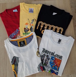 Regalo Lote 5 Camisetas Estampadas  Talla 8 años