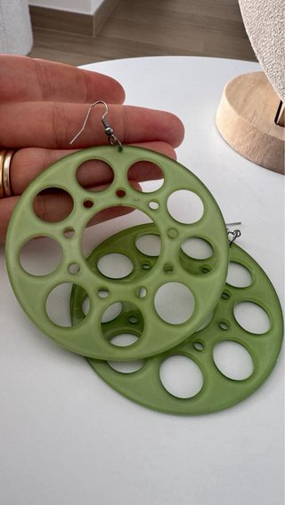 Orecchini cerchio grandi verdi