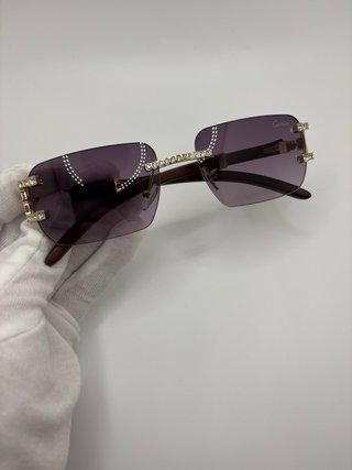 Gafas Cartier Doradas Moradas
