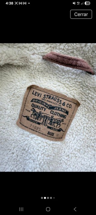 Rara giacca Levi's Sherpa vintage da collezione (1998)