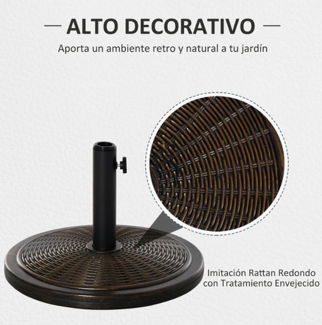 Base Sombrilla Jardín Peso 13 kg