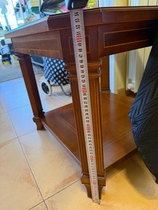 Mesa de salón madera y cristal