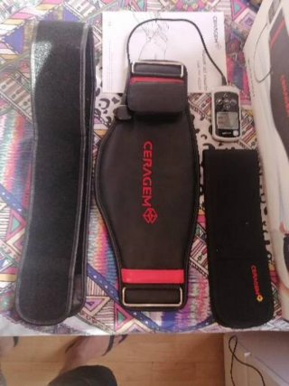 Cinturón Ceragem Negro y Rojo