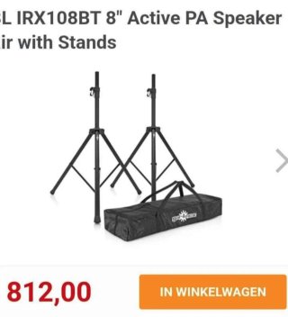 Altavoces JBL IRX BT 108 con soportes