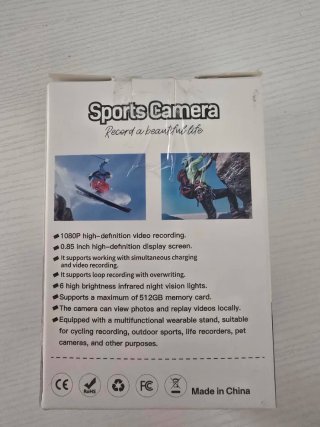 Cámara Deportiva 1080p Negra