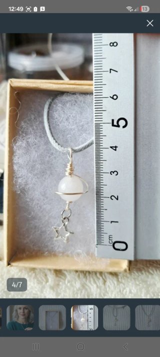 Colgante Saturno Plata y Ágata Lila
