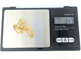 Cadena Singapur Oro 18K; 40cms; 3,46grs.