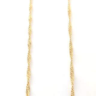Cadena Singapur Oro 18K; 40cms; 3,46grs.