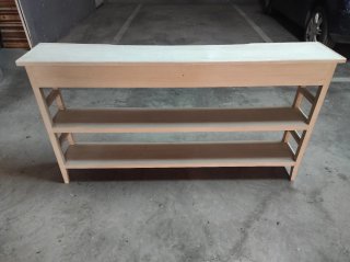 Mesa consola pasillo 3 cajones estantes