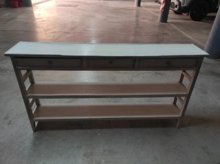 Mesa consola pasillo 3 cajones estantes