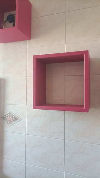 Mobile bagno completo Fucsia con lavabo, specchio