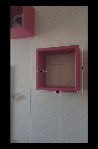 Mobile bagno completo Fucsia con lavabo, specchio