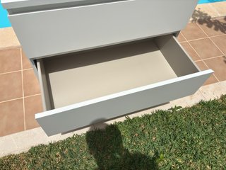 Cómoda Malm Ikea 3 cajones blanca