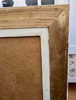 Espejo Rococó Madera Blanco Envejecido