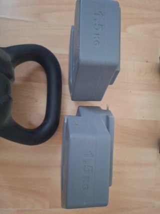 Juego de pesas desmontables + pesa búlgara