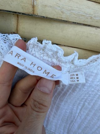 Vestido lencero blanco con encaje
