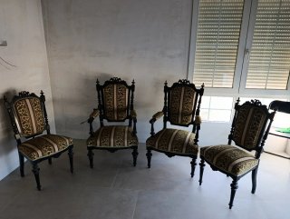 Conjunto 2 Sillas y 2 Sillones Antiguos