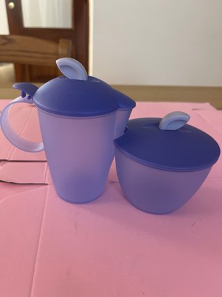 Set Tupperware Porta Zuccheri e Brocca Lilla