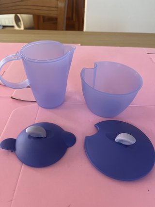 Set Tupperware Porta Zuccheri e Brocca Lilla