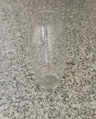 Jarrón dé cristal transparente