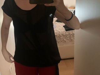 Blusa negra transparente