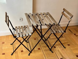Conjunto IKEA TÄRNÖ mesa y 2 sillas exterior