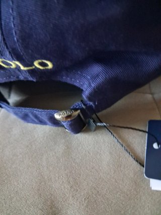 Cappellino Polo Ralph Lauren blu logo giallo
