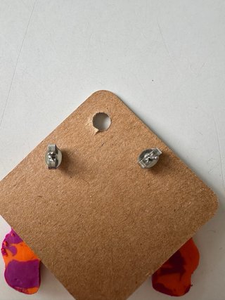 Lote 4 pares pendientes arcilla artesanales