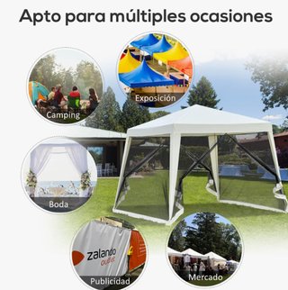 Carpa de Jardín 3x3 m con 4  Laterales mosquiteros