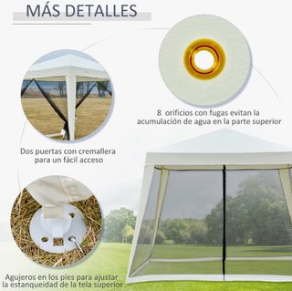 Carpa de Jardín 3x3 m con 4  Laterales mosquiteros