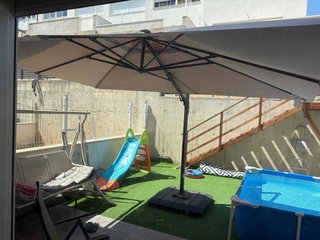 Parasol 3x4 oscilante beige