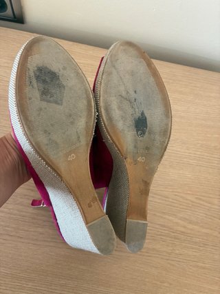 Zapatos de plataforma verano fucsia talla 40