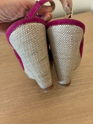 Zapatos de plataforma verano fucsia talla 40