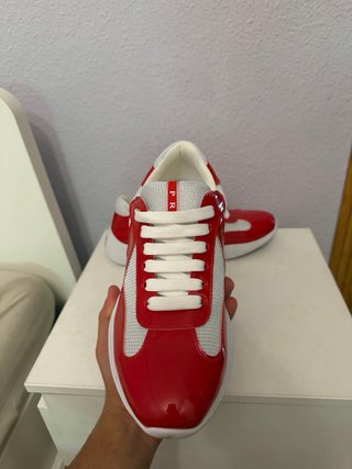 Zapatillas Prada Rojas y Blancas